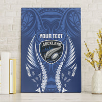 Auckland 2026 Rugby Custom Canvas Wall Art NZ Maori Silver Fern LT14 Without Frame Blue - Polynesian Pride