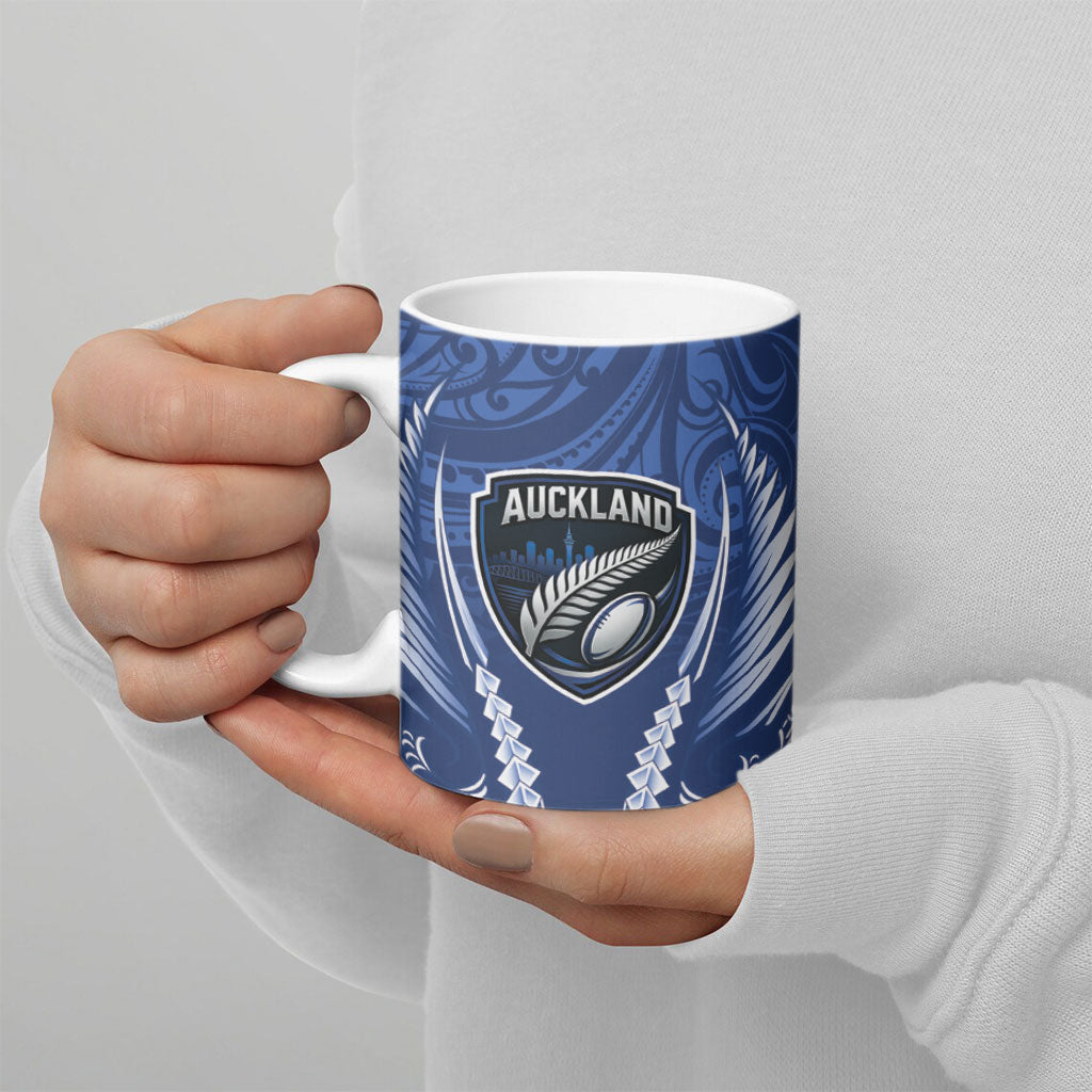Auckland 2026 Rugby Custom Ceramic Mug NZ Maori Silver Fern LT14 - Polynesian Pride