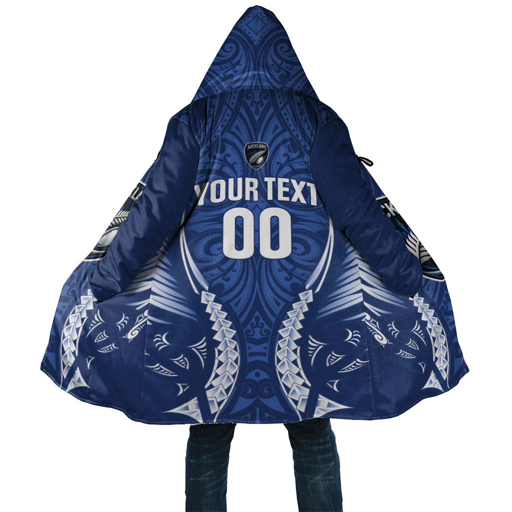 Auckland 2026 Rugby Custom Cloak NZ Maori Silver Fern LT14 Unisex Blue - Polynesian Pride