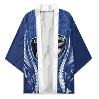 Auckland 2026 Rugby Custom Kimono NZ Maori Silver Fern LT14 Unisex Blue - Polynesian Pride