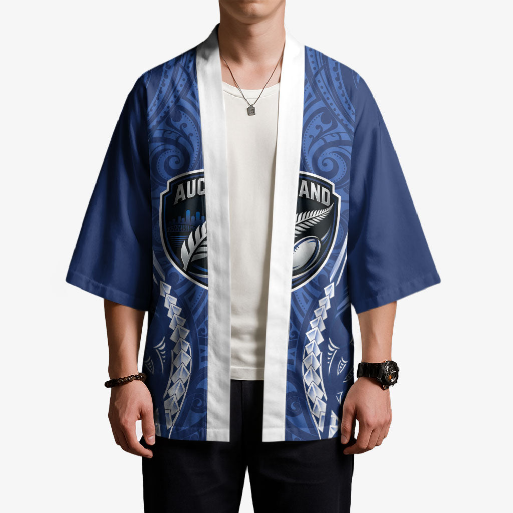 Auckland 2026 Rugby Custom Kimono NZ Maori Silver Fern LT14 - Polynesian Pride