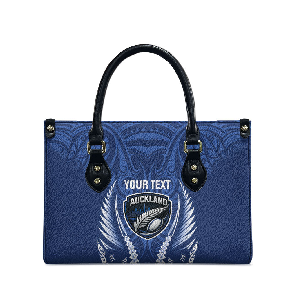 Auckland 2026 Rugby Custom Leather Bag NZ Maori Silver Fern LT14 - Polynesian Pride