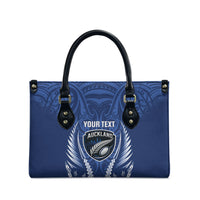 Auckland 2026 Rugby Custom Leather Bag NZ Maori Silver Fern LT14 - Polynesian Pride