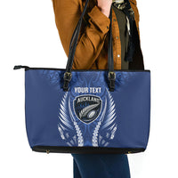 Auckland 2026 Rugby Custom Leather Tote Bag NZ Maori Silver Fern LT14 - Polynesian Pride