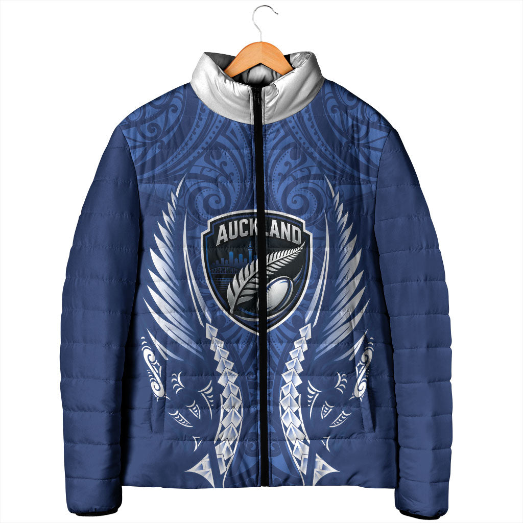 Auckland 2026 Rugby Custom Padded Jacket NZ Maori Silver Fern LT14 - Polynesian Pride