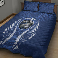 Auckland 2026 Rugby Custom Quilt Bed Set NZ Maori Silver Fern LT14 - Polynesian Pride