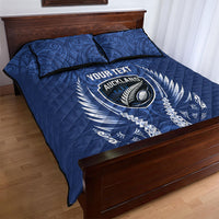 Auckland 2026 Rugby Custom Quilt Bed Set NZ Maori Silver Fern LT14 - Polynesian Pride