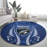 Auckland 2026 Rugby Custom Round Carpet NZ Maori Silver Fern LT14 - Polynesian Pride