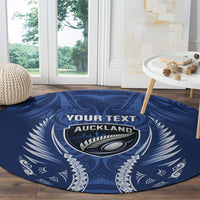 Auckland 2026 Rugby Custom Round Carpet NZ Maori Silver Fern LT14 - Polynesian Pride
