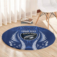 Auckland 2026 Rugby Custom Round Carpet NZ Maori Silver Fern LT14 - Polynesian Pride