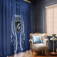 Auckland 2026 Rugby Custom Window Curtain NZ Maori Silver Fern LT14 - Polynesian Pride