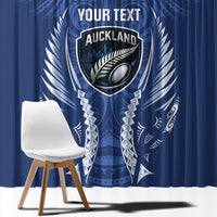 Auckland 2026 Rugby Custom Window Curtain NZ Maori Silver Fern LT14 - Polynesian Pride