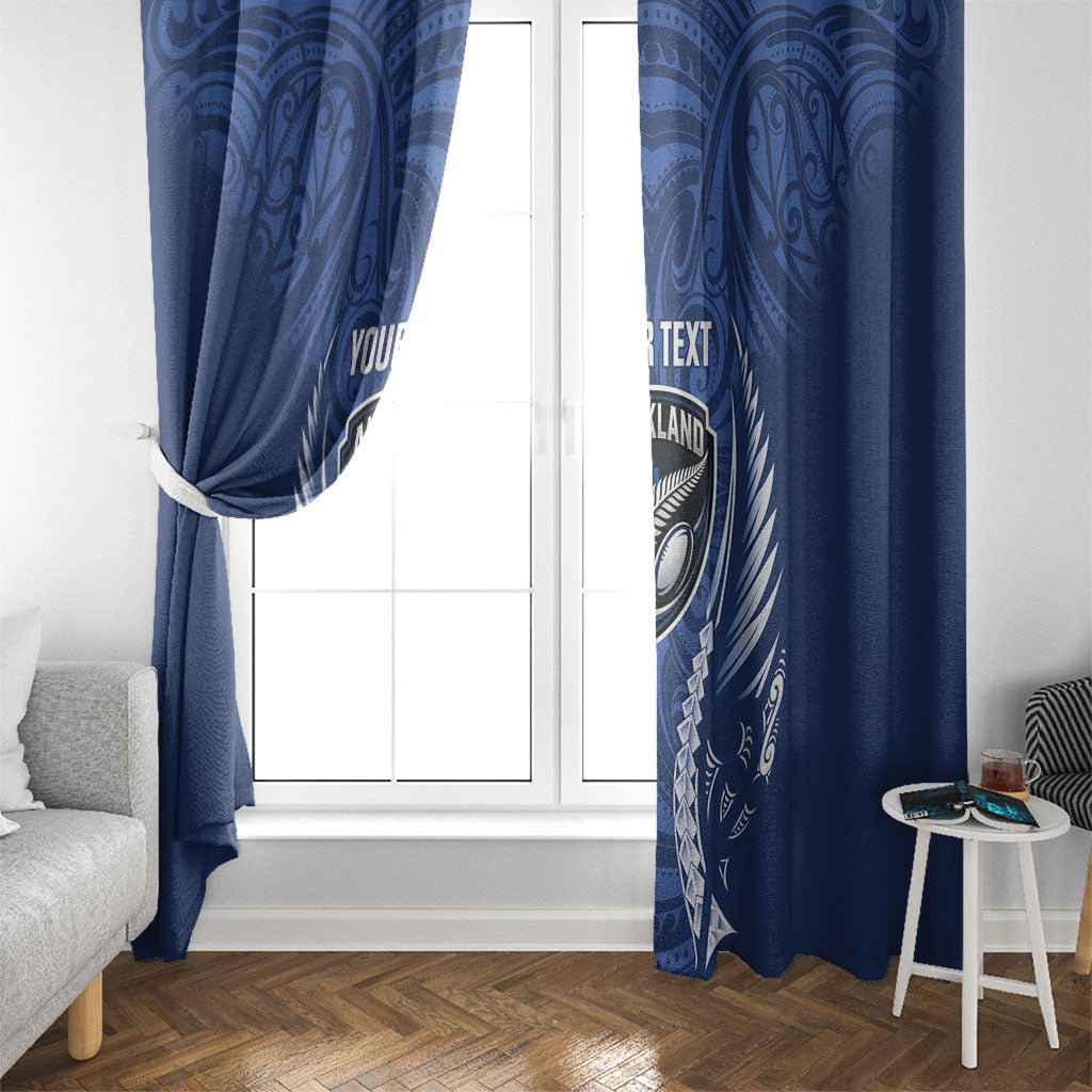 Auckland 2026 Rugby Custom Window Curtain NZ Maori Silver Fern LT14 - Polynesian Pride