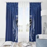 Auckland 2026 Rugby Custom Window Curtain NZ Maori Silver Fern LT14 - Polynesian Pride