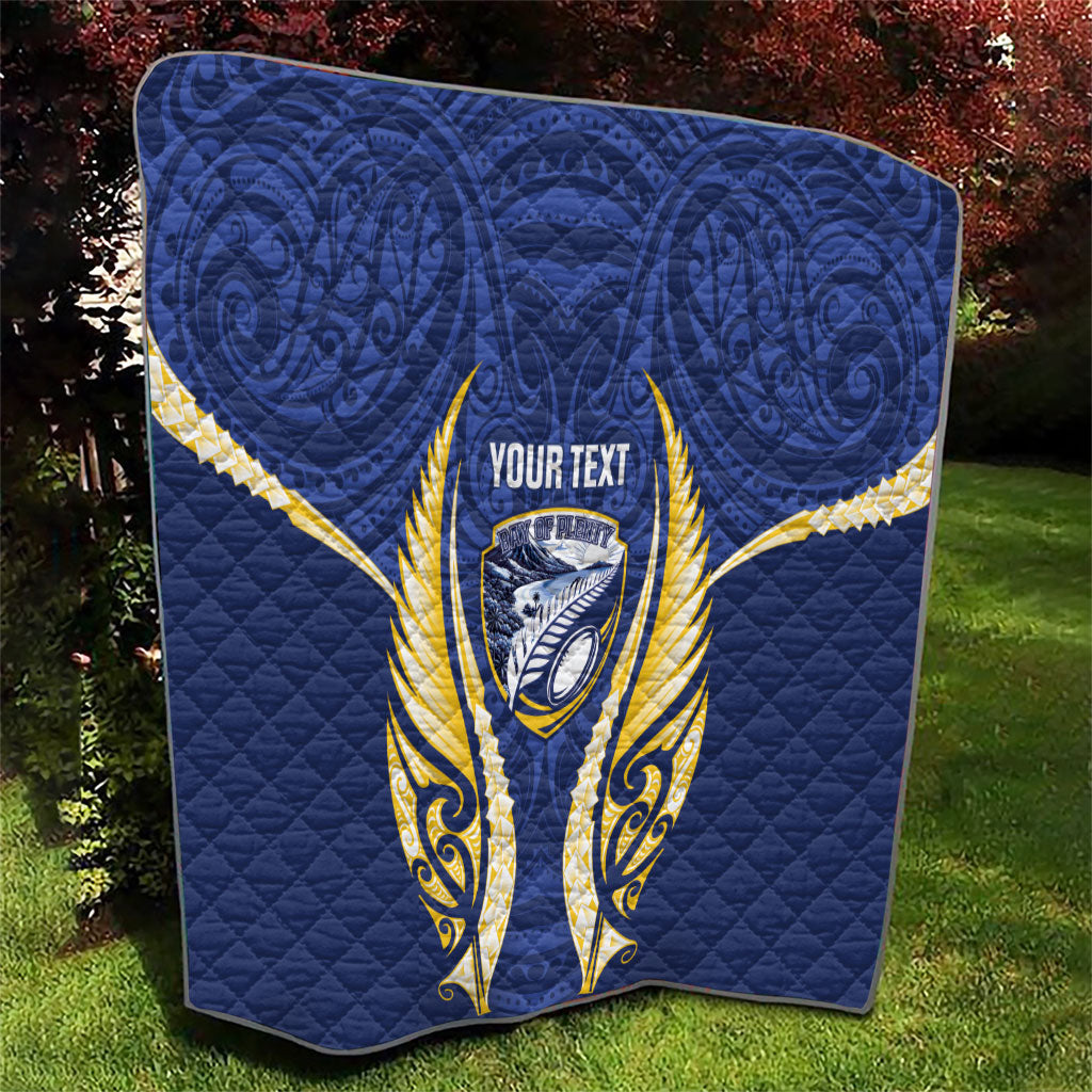 Bay of Plenty 2026 Rugby Custom Quilt NZ Maori Silver Fern LT14 - Polynesian Pride