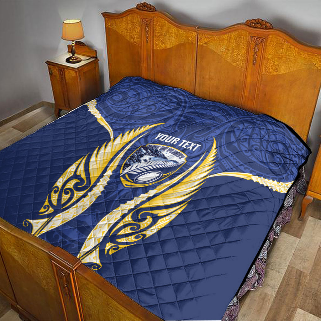 Bay of Plenty 2026 Rugby Custom Quilt NZ Maori Silver Fern LT14 - Polynesian Pride