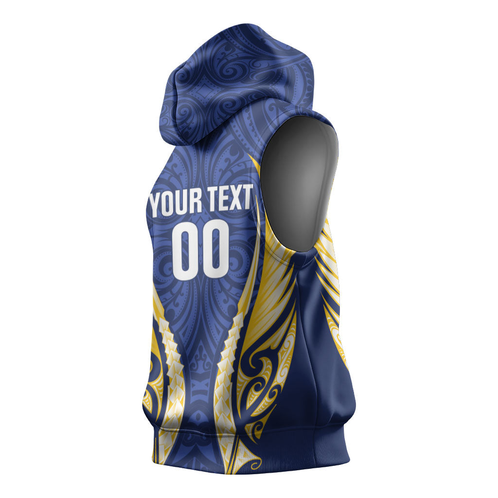 Bay of Plenty 2026 Rugby Custom Sleeveless Hoodie NZ Maori Silver Fern LT14 - Polynesian Pride