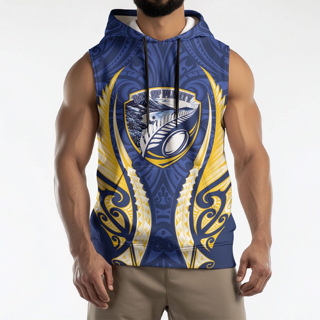 Bay of Plenty 2026 Rugby Custom Sleeveless Hoodie NZ Maori Silver Fern LT14 - Polynesian Pride