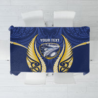 Bay of Plenty 2026 Rugby Custom Tablecloth NZ Maori Silver Fern LT14 Blue - Polynesian Pride