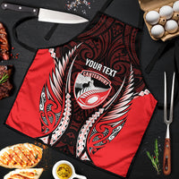 Canterbury 2026 Rugby Custom Apron NZ Maori Silver Fern LT14 Red - Polynesian Pride