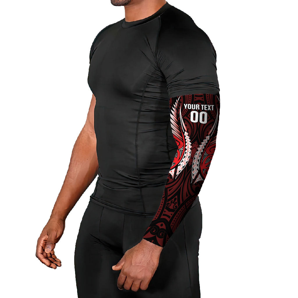 Canterbury 2026 Rugby Custom Arm Sleeves NZ Maori Silver Fern LT14 - Polynesian Pride