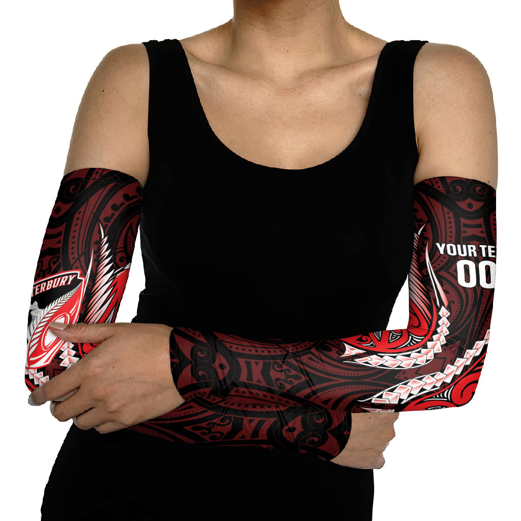 Canterbury 2026 Rugby Custom Arm Sleeves NZ Maori Silver Fern LT14 - Polynesian Pride
