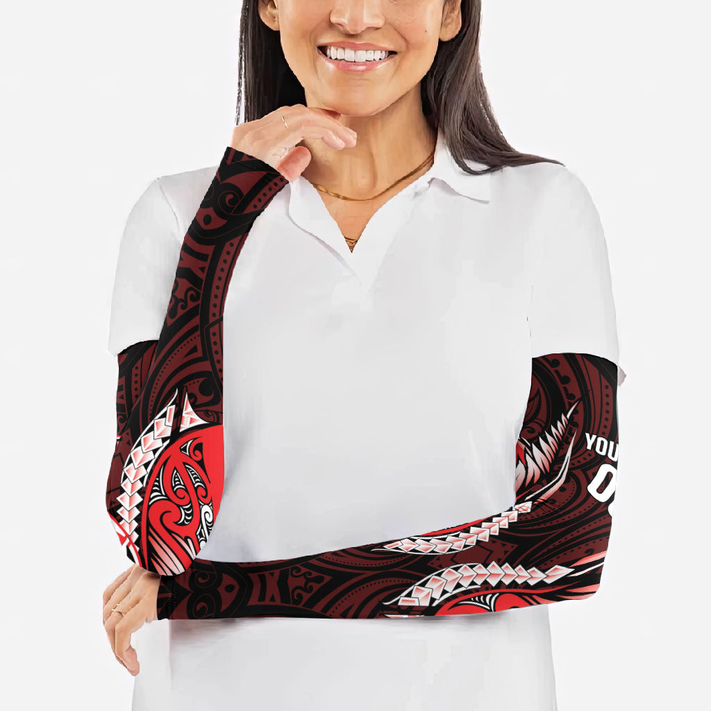 Canterbury 2026 Rugby Custom Arm Sleeves NZ Maori Silver Fern LT14 - Polynesian Pride
