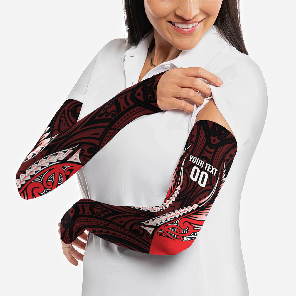Canterbury 2026 Rugby Custom Arm Sleeves NZ Maori Silver Fern LT14 - Polynesian Pride