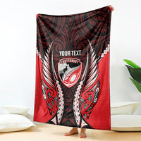 Canterbury 2026 Rugby Custom Blanket NZ Maori Silver Fern LT14 - Polynesian Pride