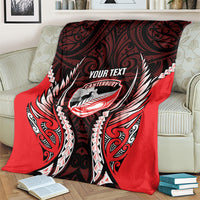 Canterbury 2026 Rugby Custom Blanket NZ Maori Silver Fern LT14 - Polynesian Pride