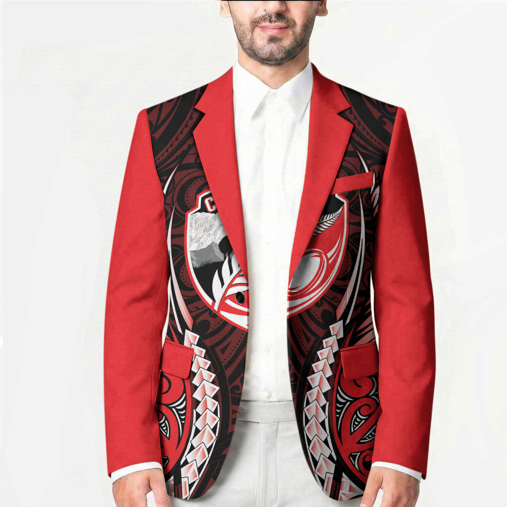 Canterbury 2026 Rugby Custom Blazer NZ Maori Silver Fern LT14 - Polynesian Pride