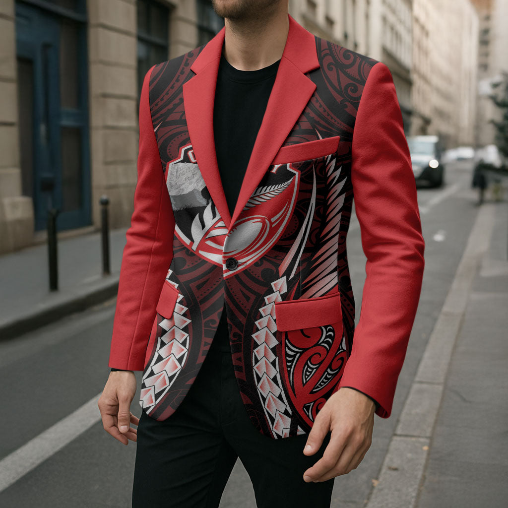Canterbury 2026 Rugby Custom Blazer NZ Maori Silver Fern LT14 - Polynesian Pride