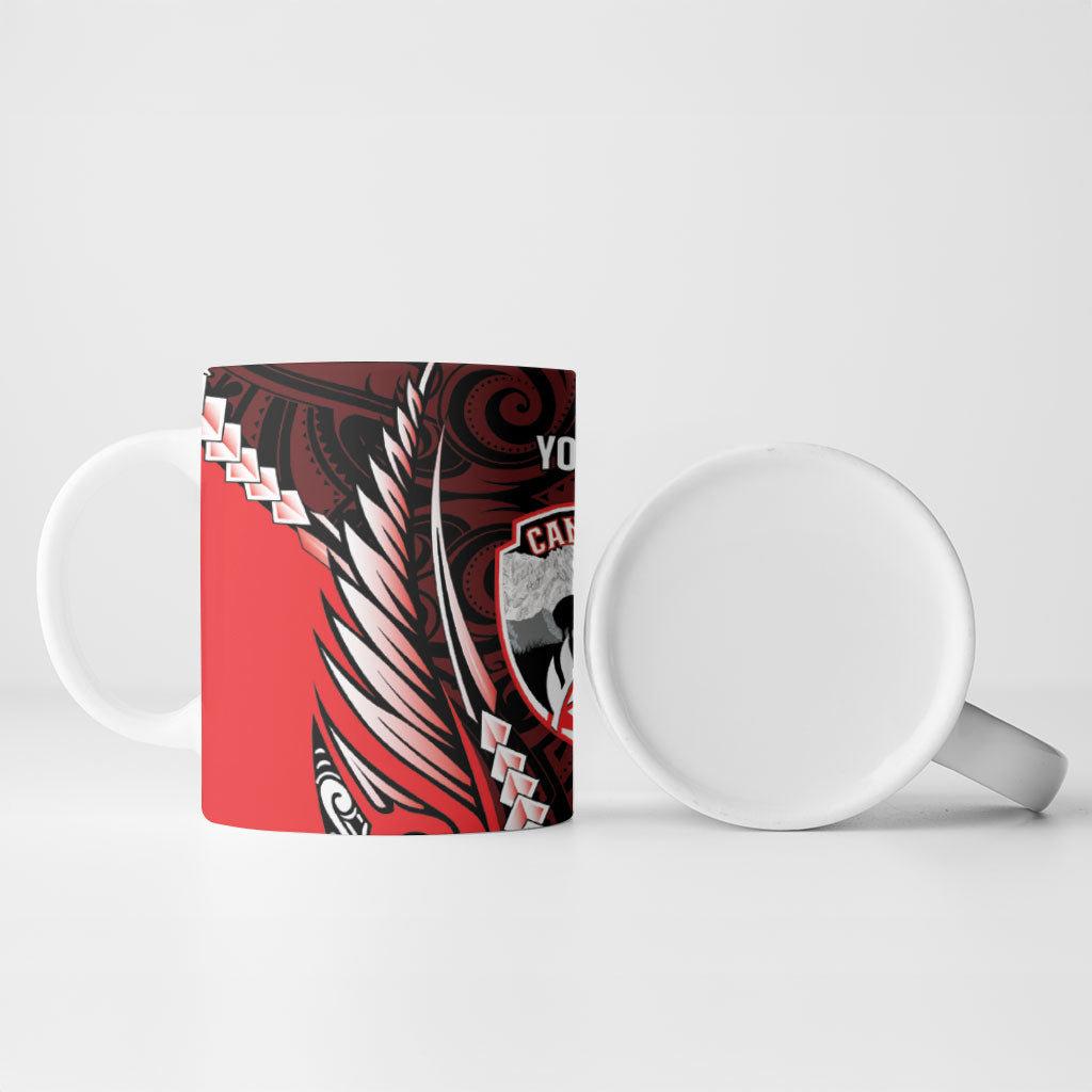 Canterbury 2026 Rugby Custom Ceramic Mug NZ Maori Silver Fern LT14 - Polynesian Pride