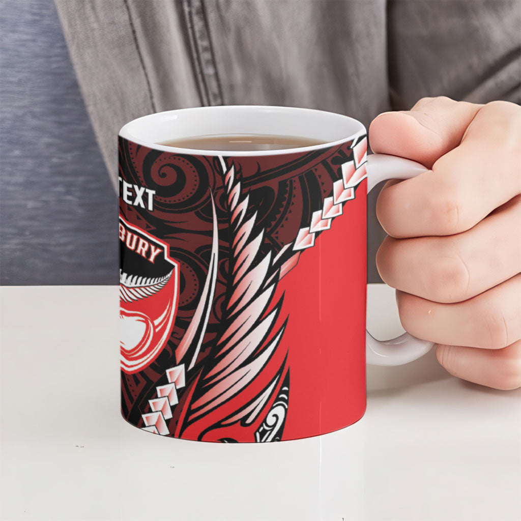 Canterbury 2026 Rugby Custom Ceramic Mug NZ Maori Silver Fern LT14 - Polynesian Pride