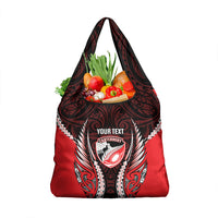 Canterbury 2026 Rugby Custom Grocery Bag NZ Maori Silver Fern LT14 1-pack One Size Red - Polynesian Pride