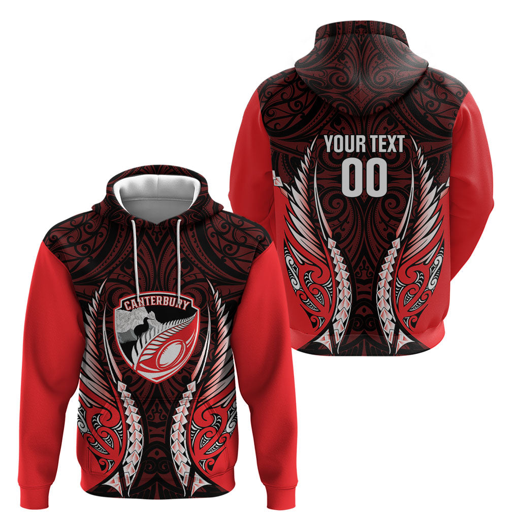 Canterbury 2026 Rugby Custom Hoodie NZ Maori Silver Fern LT14 - Polynesian Pride