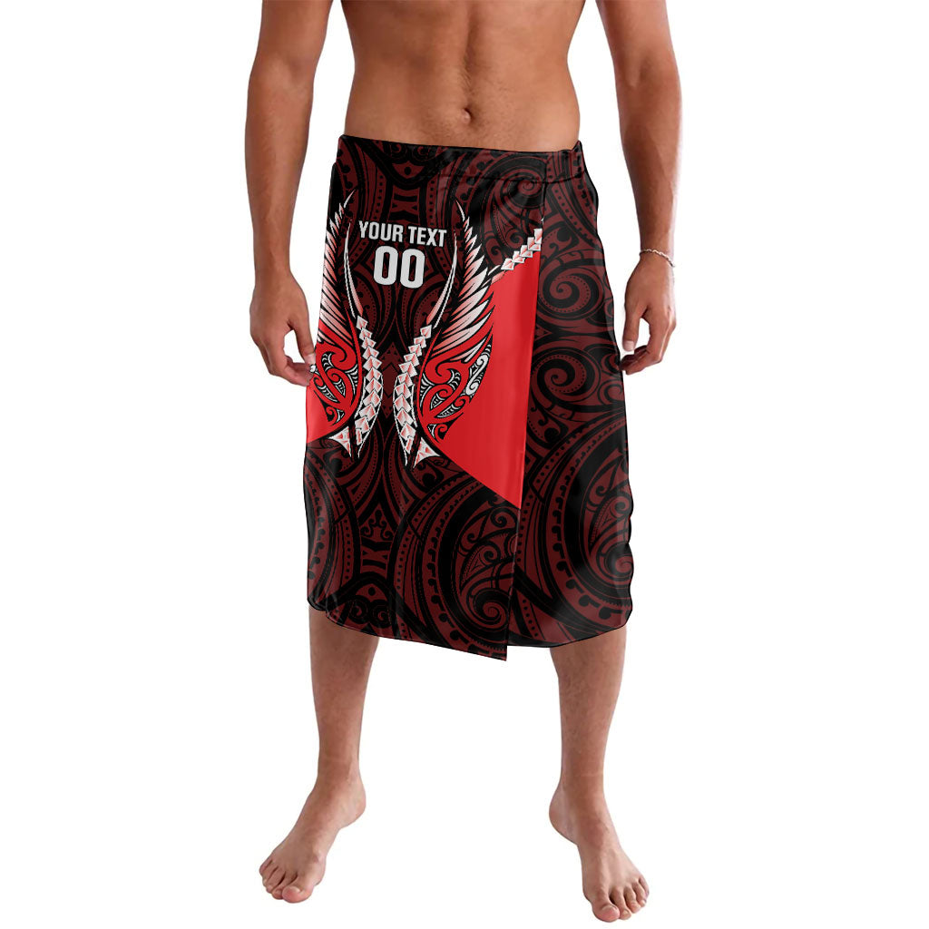 Canterbury 2026 Rugby Custom Lavalava NZ Maori Silver Fern LT14 Red - Polynesian Pride