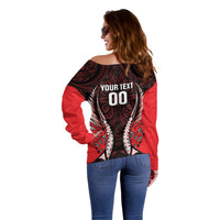 Canterbury 2026 Rugby Custom Off Shoulder Sweater NZ Maori Silver Fern LT14 - Polynesian Pride