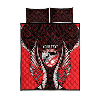 Canterbury 2026 Rugby Custom Quilt Bed Set NZ Maori Silver Fern LT14 - Polynesian Pride
