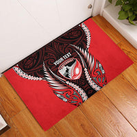 Canterbury 2026 Rugby Custom Rubber Doormat NZ Maori Silver Fern LT14 - Polynesian Pride