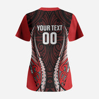 Canterbury 2026 Rugby Custom Scrub Top NZ Maori Silver Fern LT14 - Polynesian Pride