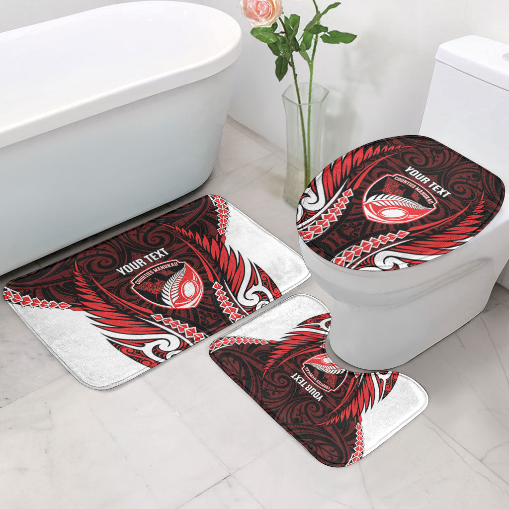 Counties Manukau 2026 Rugby Custom Bathroom Set NZ Maori Silver Fern LT14 - Polynesian Pride