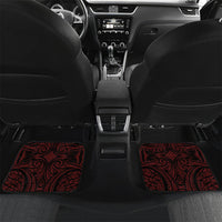Counties Manukau 2026 Rugby Custom Car Mats NZ Maori Silver Fern LT14 Set 2pcs - Back Red - Polynesian Pride