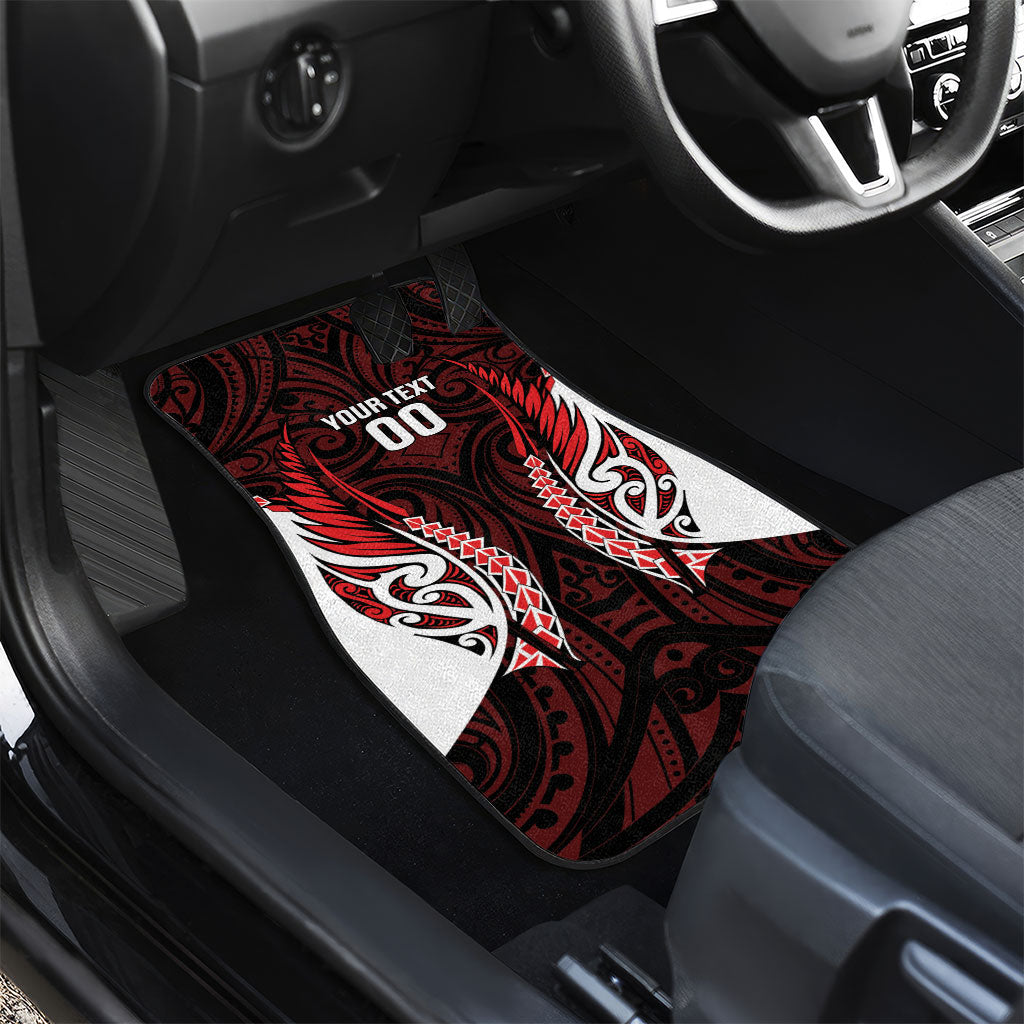 Counties Manukau 2026 Rugby Custom Car Mats NZ Maori Silver Fern LT14 - Polynesian Pride