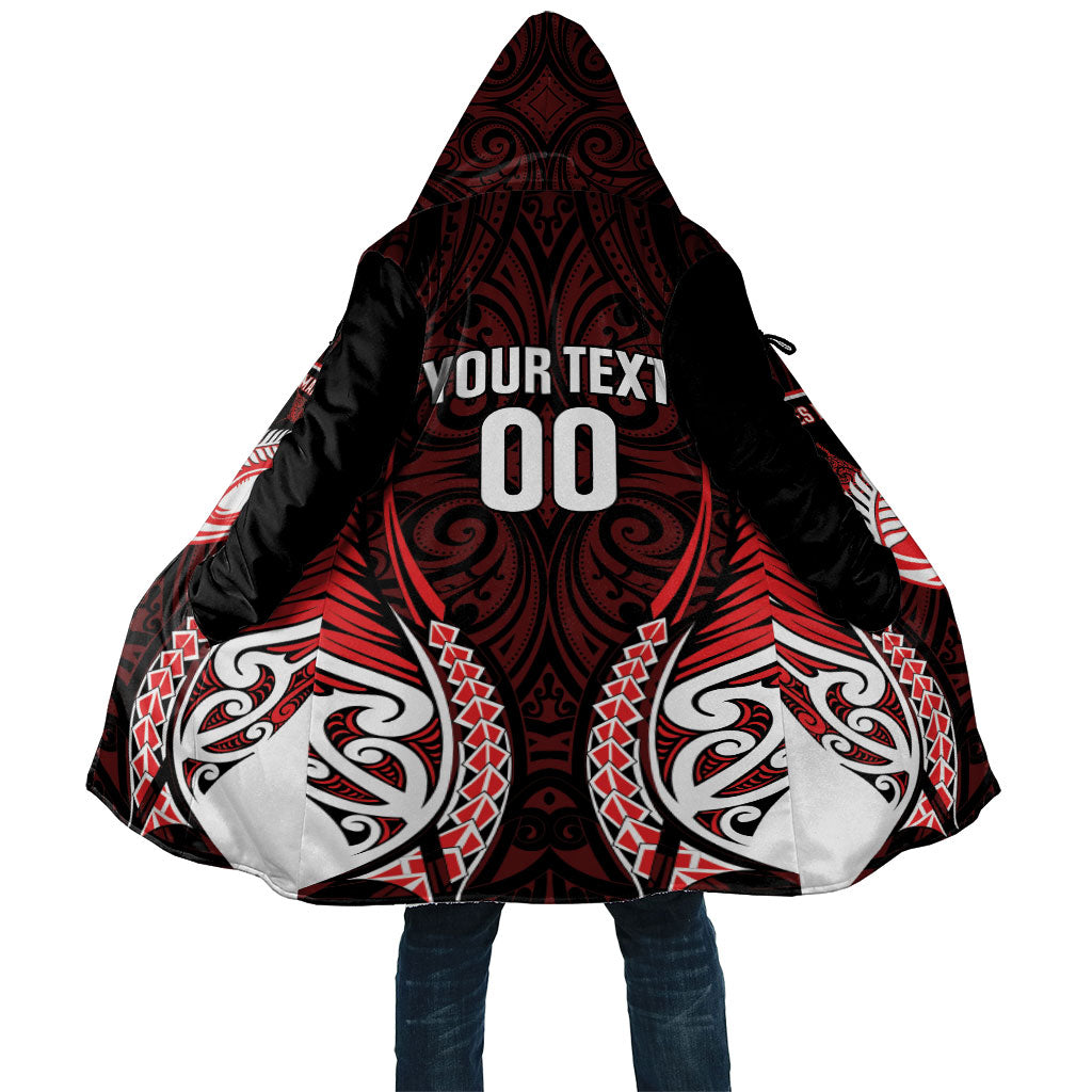 Counties Manukau 2026 Rugby Custom Cloak NZ Maori Silver Fern LT14 Unisex Red - Polynesian Pride