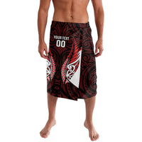 Counties Manukau 2026 Rugby Custom Lavalava NZ Maori Silver Fern LT14 Red - Polynesian Pride