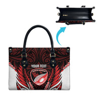 Counties Manukau 2026 Rugby Custom Leather Bag NZ Maori Silver Fern LT14 - Polynesian Pride