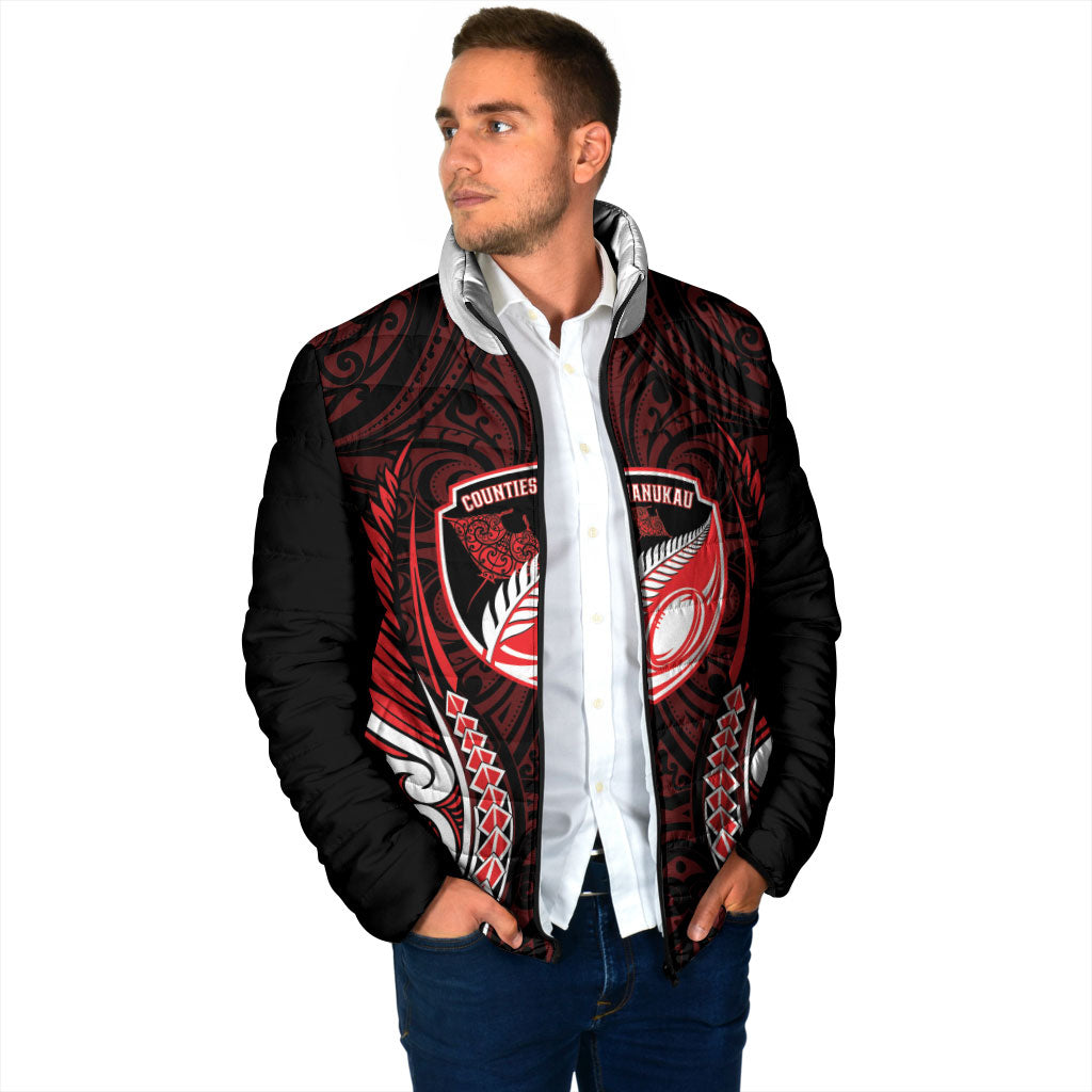 Counties Manukau 2026 Rugby Custom Padded Jacket NZ Maori Silver Fern LT14 - Polynesian Pride