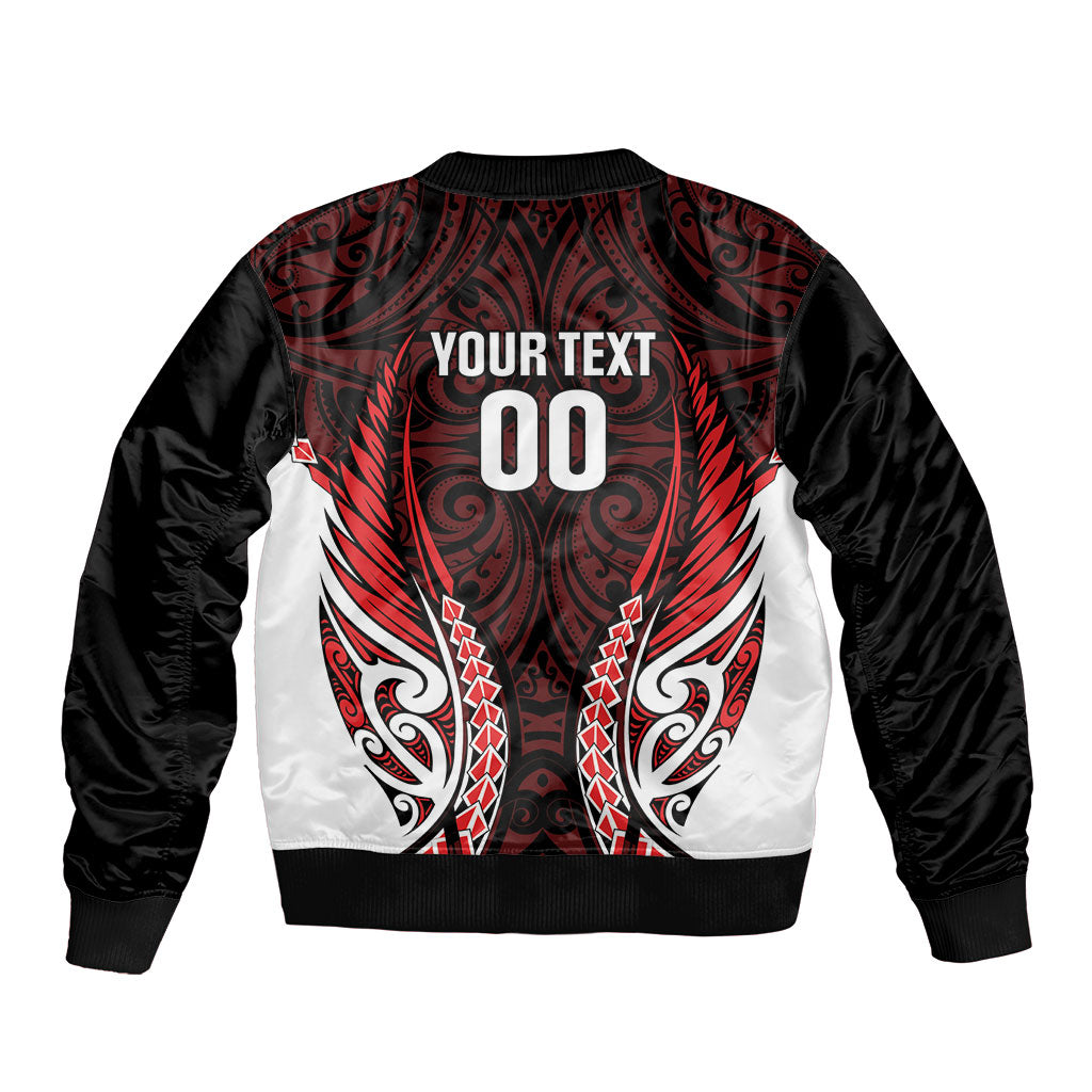 Counties Manukau 2026 Rugby Custom Sleeve Zip Bomber Jacket NZ Maori Silver Fern LT14 - Polynesian Pride