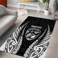 Hawke's Bay 2026 Rugby Custom Area Rug NZ Maori Silver Fern LT14 - Polynesian Pride